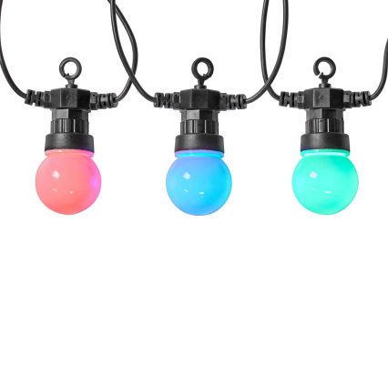 Декоративна RGB LED гірлянда 20xLED/8 функцій 13 м IP65 Wi-Fi Tuya