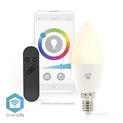 Светодиодная RGB-лампочка с регулированием яркости Smartlife E14/4,9W/230V Wi-Fi 2700-6500K