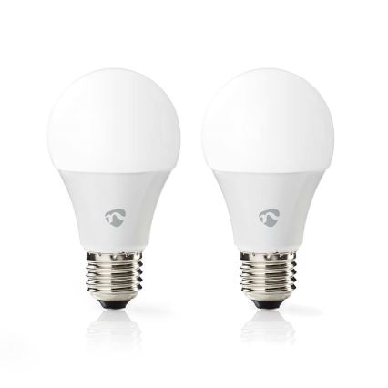 НАБІР 2x регульованих LED RGBW лампочок SmartLife E27/9W/230V Wi-Fi 2700-6500K