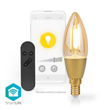 Світлодіодна лампочка з регулюванням яскравості Smartlife E14/4,9W/230V 1800-3000K Wi-Fi Tuya