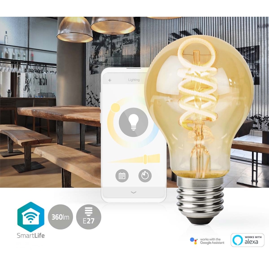 Светодиодная диммируемая лампа A60 E27/4,9W/230V Wi-Fi 1800-6500K