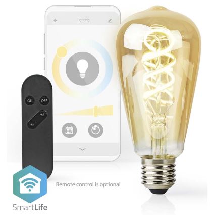 Светодиодная диммируемая лампа ST64 E27/4,9W/230V Wi-Fi 1800-6500K