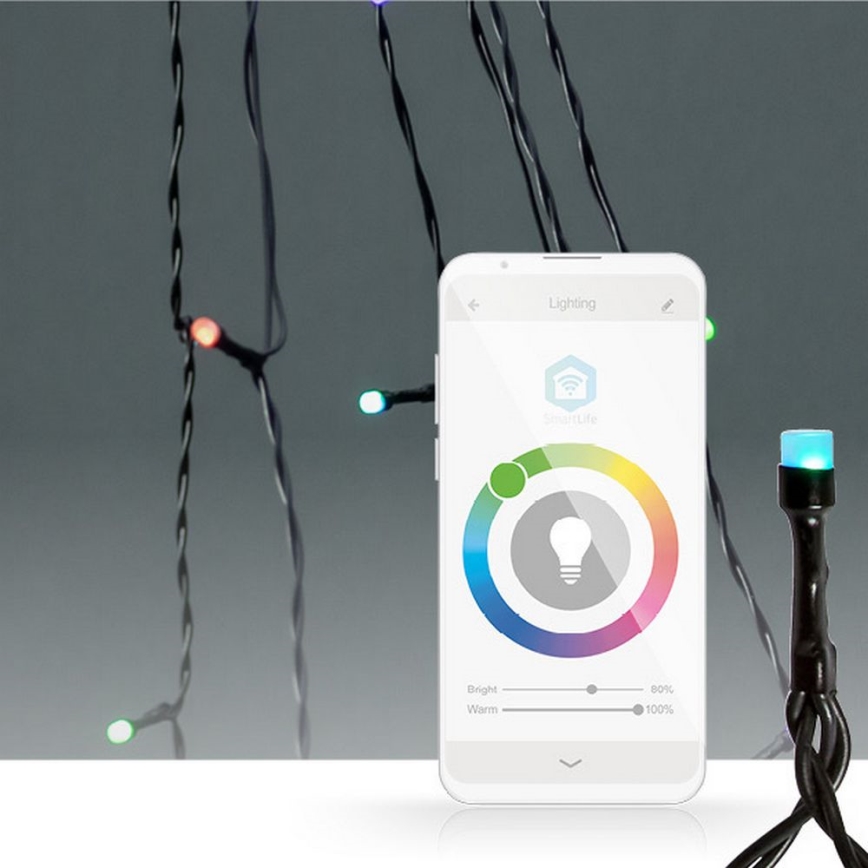 Різдвяна LED RGB гірлянда-штора 240xLED/11 функцій 8м IP65 Wi-Fi Tuya