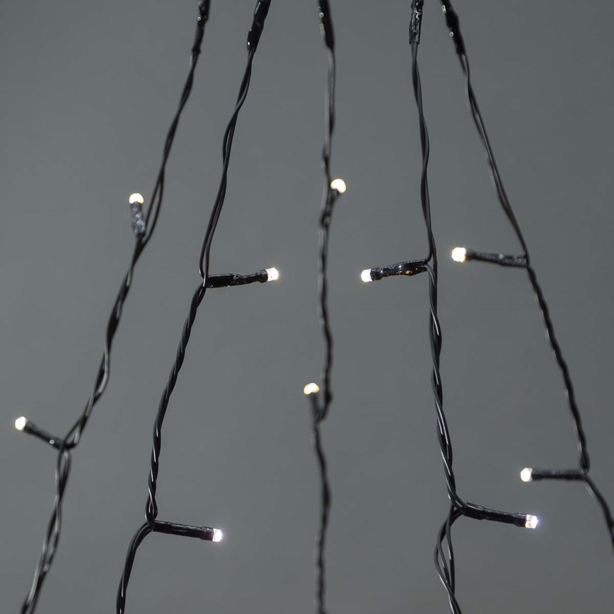 LED зовнішня різдвяна гірлянда-завіса 200 світлодіодів/8 режимів 5x4m IP65 Wi-Fi Tuya від теплого до холодного білого