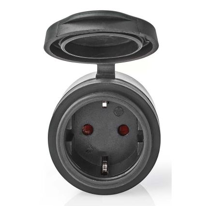 Умная розетка 3680W/230V/Schuko Type F/16A Wi-Fi IP44 черная