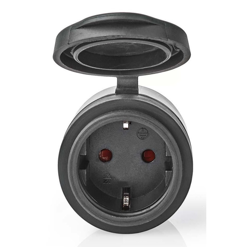Умная розетка 3680W/230V/Schuko Type F/16A Wi-Fi IP44 черная