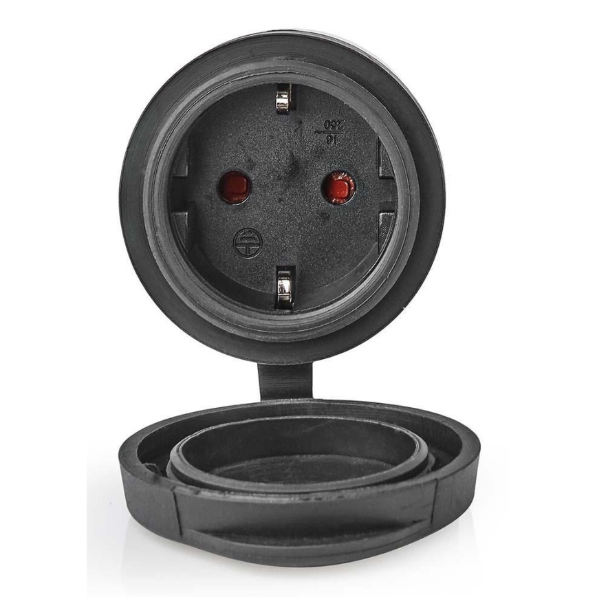 Умная розетка 3680W/230V/Schuko Type F/16A Wi-Fi IP44 черная