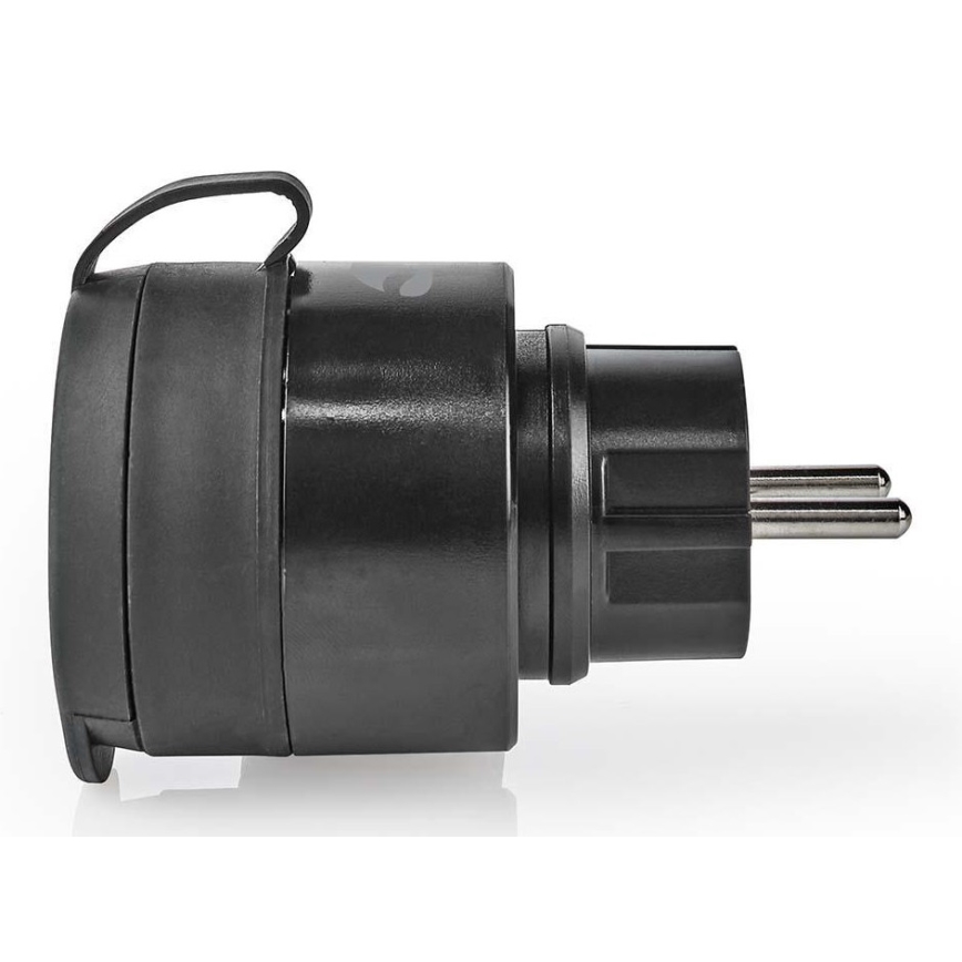 Умная розетка 3680W/230V/Schuko Type F/16A Wi-Fi IP44 черная