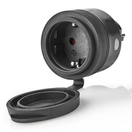 Умная розетка 3680W/230V/Schuko Type F/16A Wi-Fi IP44 черная