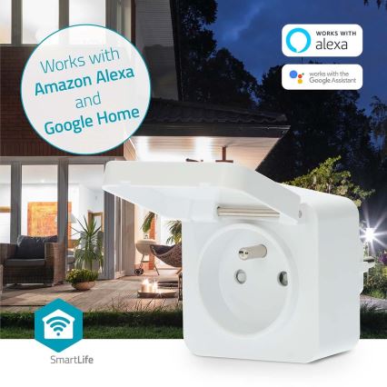 Умная розетка 3680W/230V/Type E/16A Wi-Fi Tuya IP44