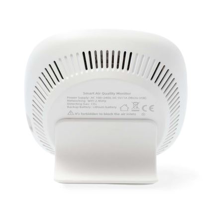 Умный датчик качества воздуха со светодиодным дисплеем SmartLife Wi-Fi