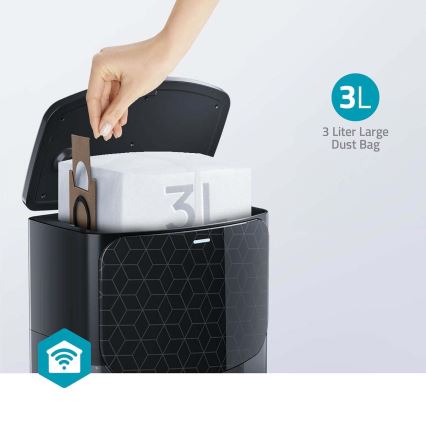 Умный робот-пылесос со шваброй SmartLife 5200 mAh Wi-Fi Tuya черный + дистанционное управление