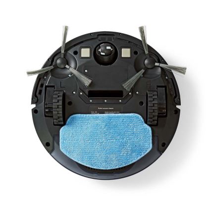 Розумний робот-пилосос з мопом 28 Вт/2500 мАг Wi-Fi чорний + дистанційне керування