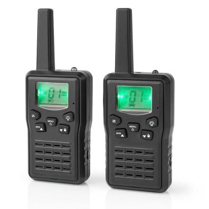 НАБІР 2x Акумуляторна рація зі світлодіодним освітленням 1300 mAh діапазон 10 км