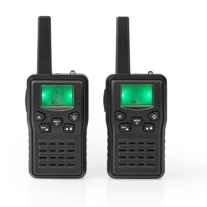 НАБІР 2x Акумуляторна рація зі світлодіодним освітленням 1300 mAh діапазон 10 км