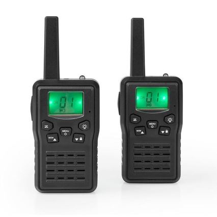 НАБІР 2x Акумуляторна рація зі світлодіодним освітленням 1300 mAh діапазон 10 км