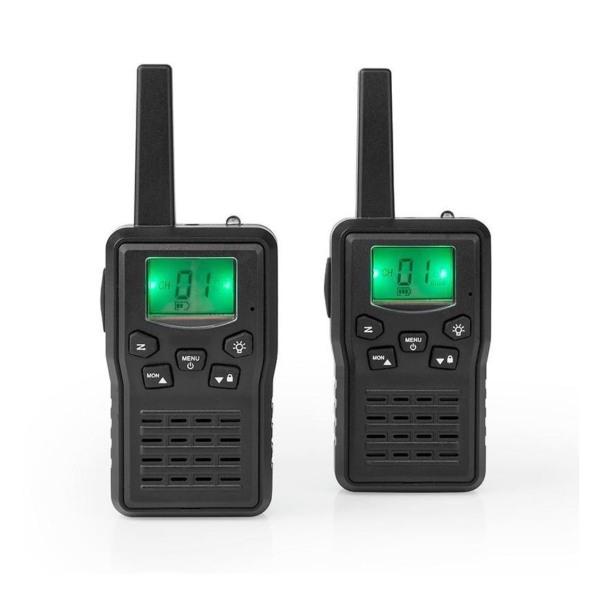 НАБІР 2x Акумуляторна рація зі світлодіодним освітленням 1300 mAh діапазон 10 км