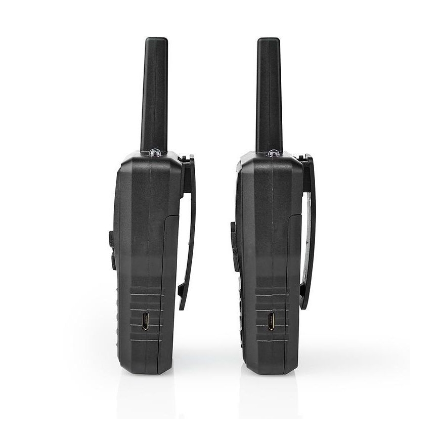 НАБІР 2x Акумуляторна рація зі світлодіодним освітленням 1300 mAh діапазон 10 км