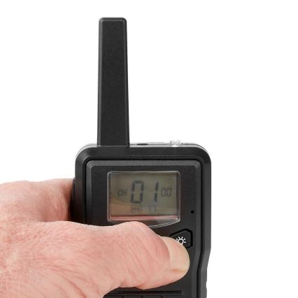 НАБІР 2x Акумуляторна рація зі світлодіодним освітленням 1300 mAh діапазон 10 км