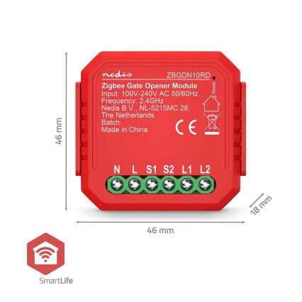 Умный переключатель геаражной двери SmartLife Zigbee Tuya