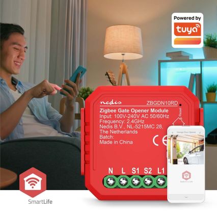 Умный переключатель геаражной двери SmartLife Zigbee Tuya