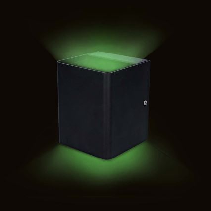 LED RGBW регульований зовнішній настінний світильник SmartLife LED/12W/230V IP65 Wi-Fi Tuya чорний