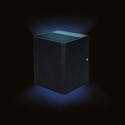 LED RGBW регульований зовнішній настінний світильник SmartLife LED/12W/230V IP65 Wi-Fi Tuya чорний