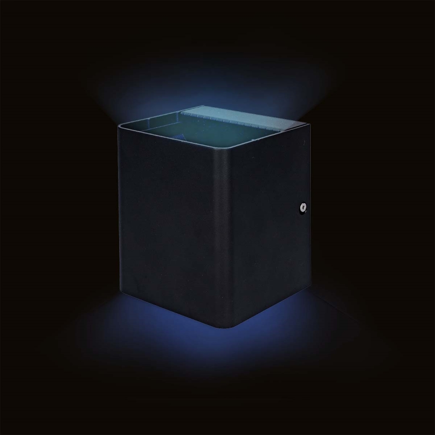 LED RGBW регульований зовнішній настінний світильник SmartLife LED/12W/230V IP65 Wi-Fi Tuya чорний