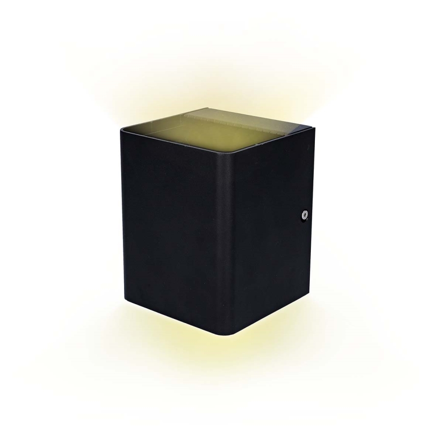 LED RGBW регульований зовнішній настінний світильник SmartLife LED/12W/230V IP65 Wi-Fi Tuya чорний