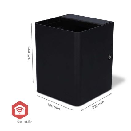 LED RGBW регульований зовнішній настінний світильник SmartLife LED/12W/230V IP65 Wi-Fi Tuya чорний