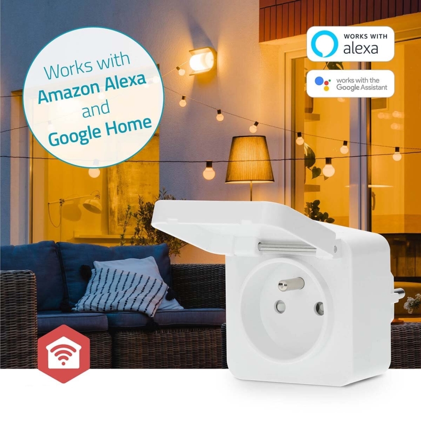 Розумна розетка Smartlife 3680W/230V/ Typ E/16A Wi-Fi Tuya IP44