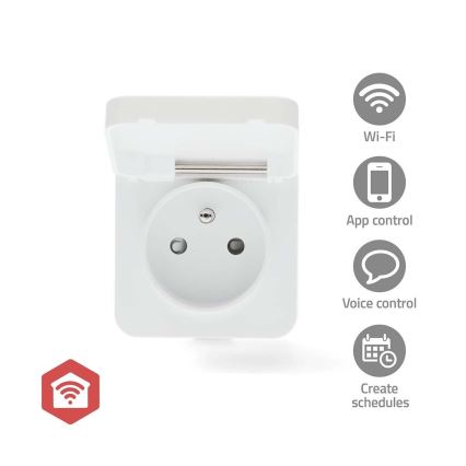 Розумна розетка Smartlife 3680W/230V/ Typ E/16A Wi-Fi Tuya IP44