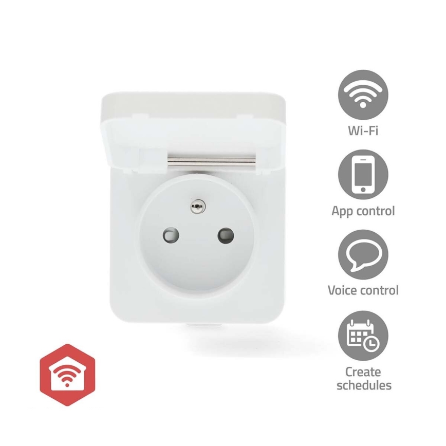 Розумна розетка Smartlife 3680W/230V/ Typ E/16A Wi-Fi Tuya IP44