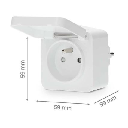 Розумна розетка Smartlife 3680W/230V/ Typ E/16A Wi-Fi Tuya IP44