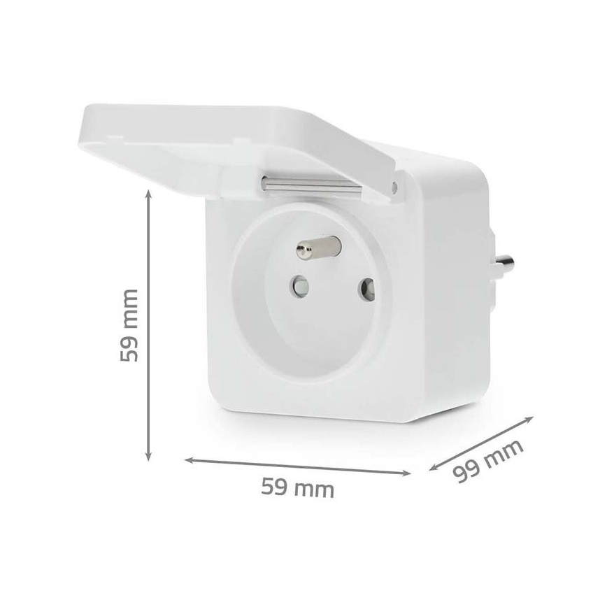 Розумна розетка Smartlife 3680W/230V/ Typ E/16A Wi-Fi Tuya IP44