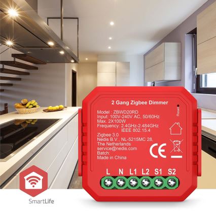 Умный двухканальный диммер SmartLife 230 В