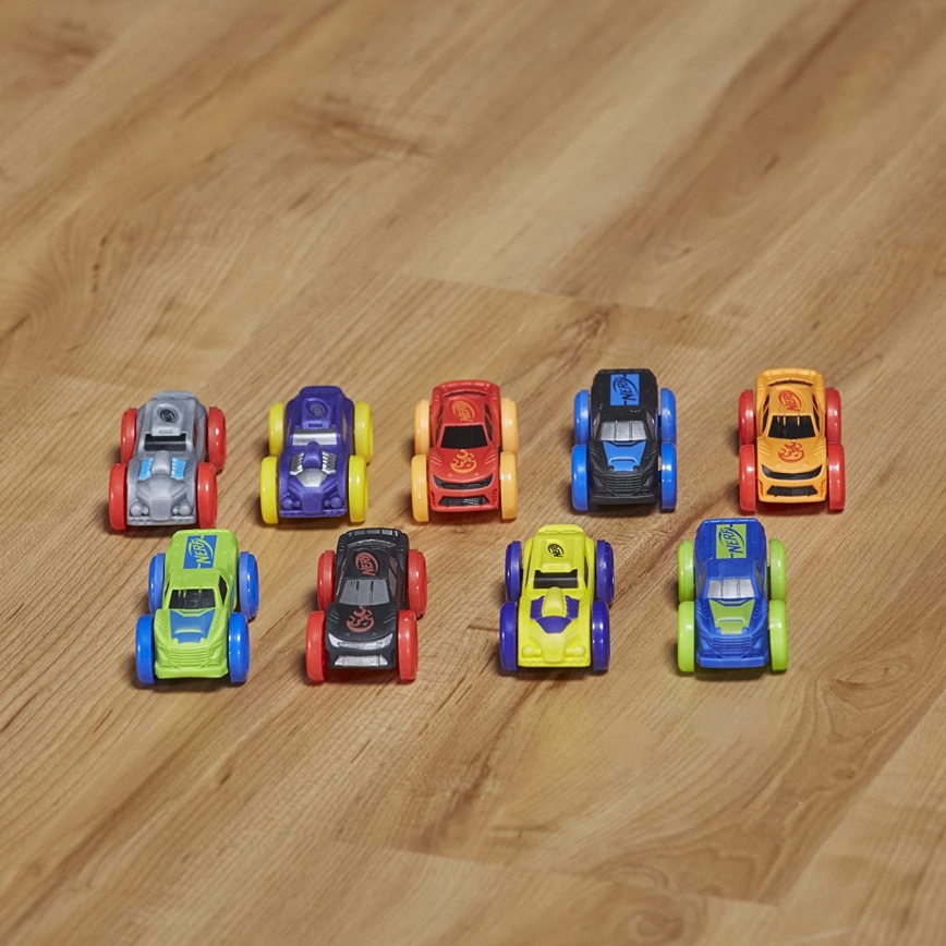 Nerf - Детский пистолет Nitro MotoFury Rapid Rally + 9 машинок
