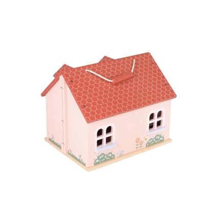 New Classic Toys - Дерев'яний будиночок для ляльок червоний