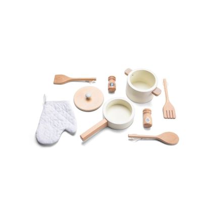 New Classic Toys - Деревянная кухня с аксессуарами белый/ротанг