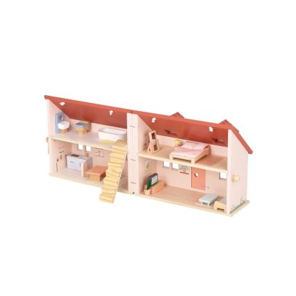 New Classic Toys - Деревянный кукольный домик красный