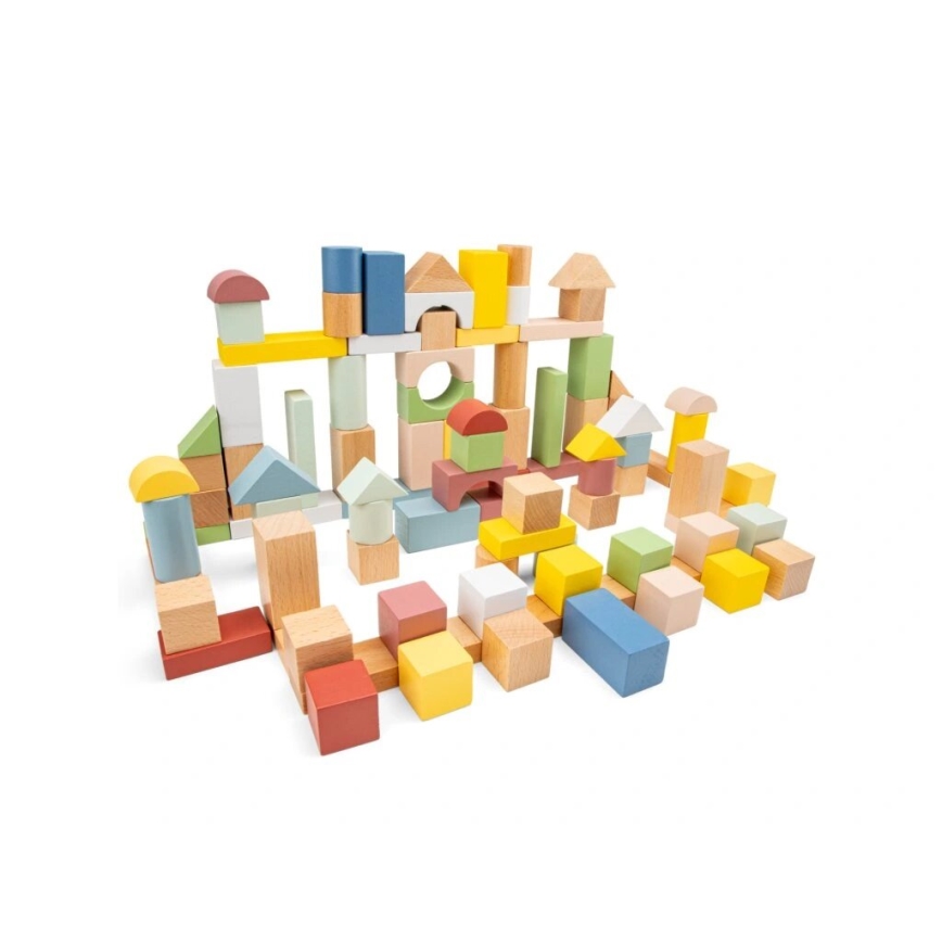 New Classic Toys - Деревʼяні кубики 100 шт.