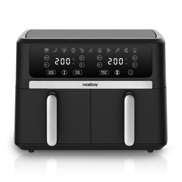 Niceboy AirFryer DUO - дуальна аерофритюрниця 9 л, 2400 Вт/230 В