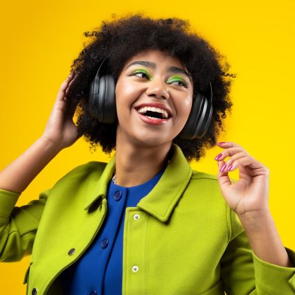 Niceboy Aura 5 ANC - Бездротові навушники з мікрофоном та активним шумозаглушенням, чорні