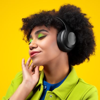 Niceboy Aura 5 ANC - Бездротові навушники з мікрофоном та активним шумозаглушенням, чорні