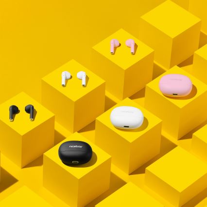 Niceboy Beans 4 - Беспроводные наушники 300 мАч + 2x 35 мАч IPX4 черные