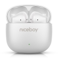 Niceboy Beans 4 POP - Беспроводные наушники 200 mAh + 2x 30 mAh IPX4 белый
