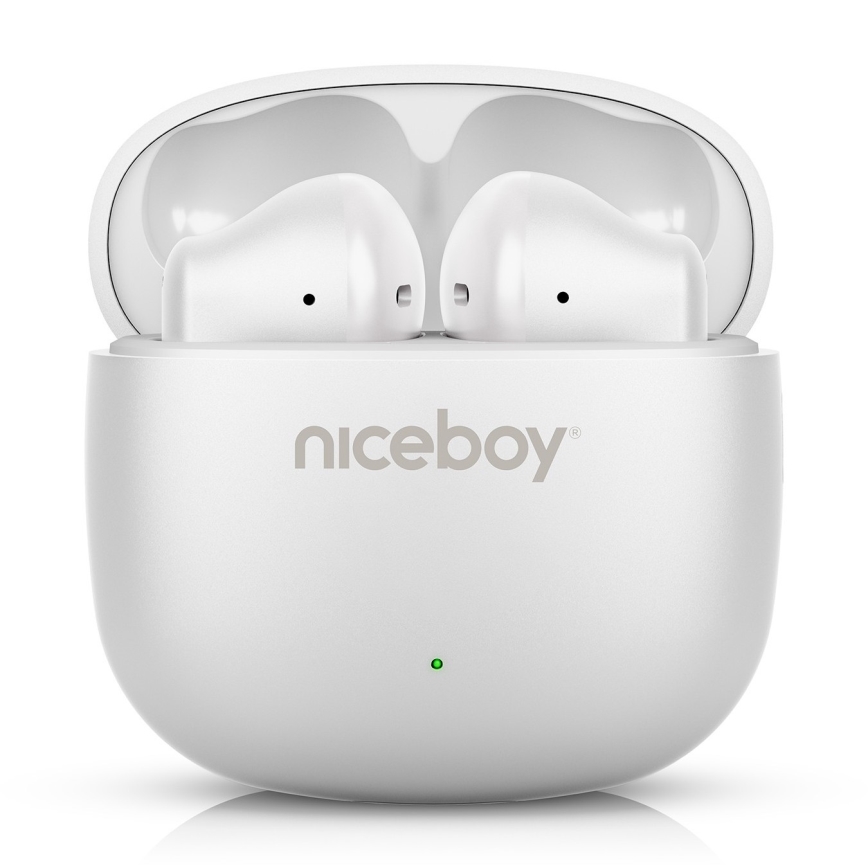 Niceboy Beans 4 POP - Беспроводные наушники 200 mAh + 2x 30 mAh IPX4 белый