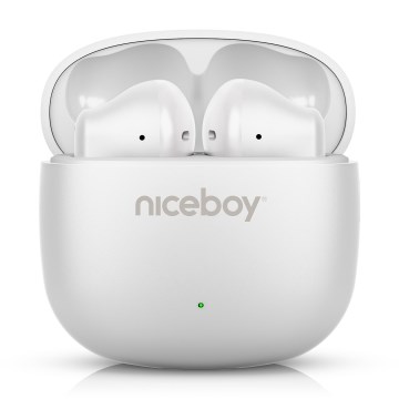Niceboy Beans 4 POP - Бездротові навушники 200 mAh + 2x 30 mAh IPX4 білий