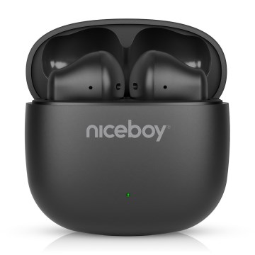 Niceboy Beans 4 POP - Бездротові навушники 200 mAh + 2x 30 mAh IPX4 чорний