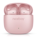 Niceboy Beans 4 POP - Бездротові навушники 200 mAh + 2x 30 mAh IPX4 рожеві